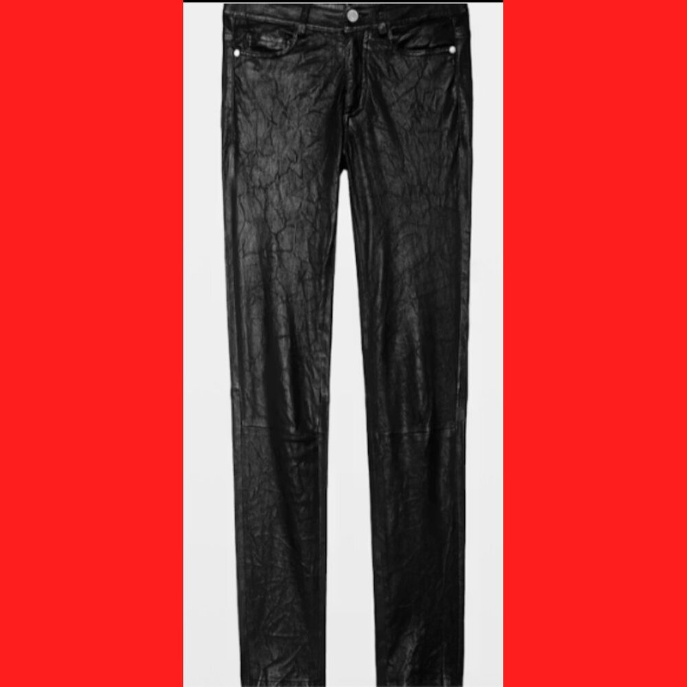Zadig&Voltaire Phlame Crinkled Leather Pants